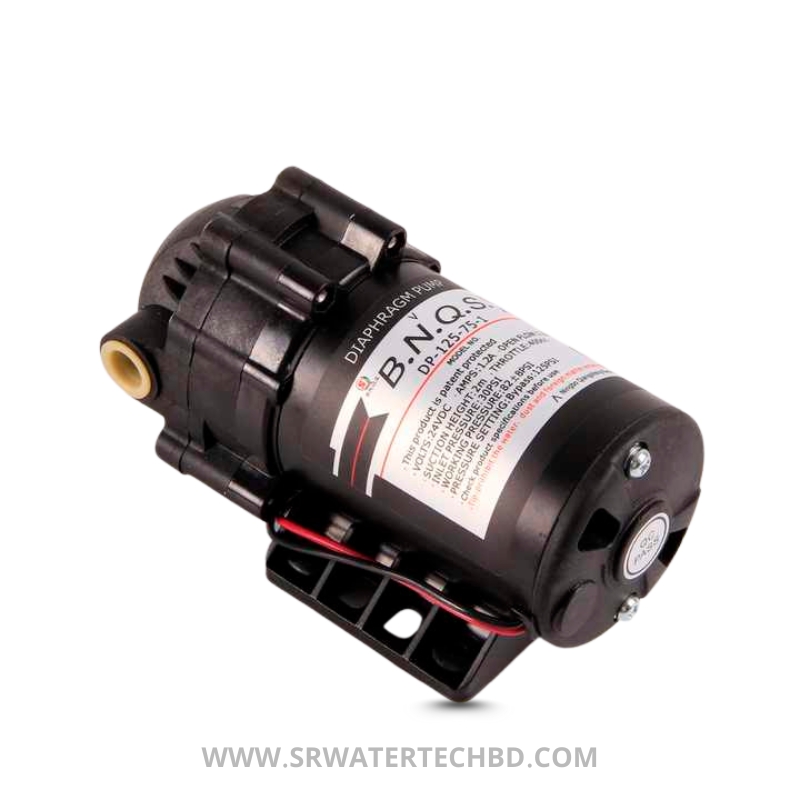 B.N.Q.S RO Booster Pump 75 GPD Black